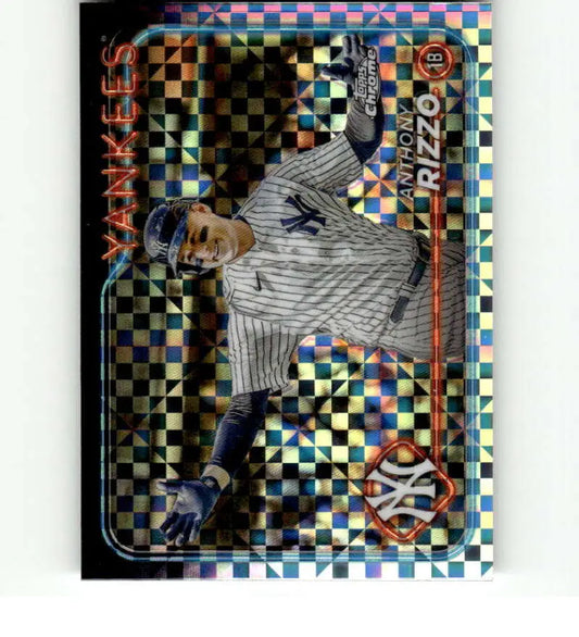 Holographic Baseball Card of Anthony Rizzo in New York Yankees Pinstripe Uniform