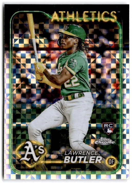 Oakland Athletics Lawrence Butler Topps Chrome X-Fractor Rookie Baseball Card