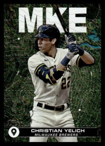 Christian Yelich baseball card from 2024 Topps City to City series with original gloss