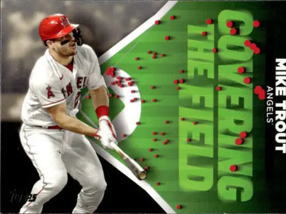 Mike Trout baseball card from 2024 Topps Covering featuring original gloss finish