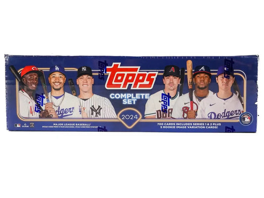 2024 Topps Factory Set box featuring MLB players on the cover for baseball fans