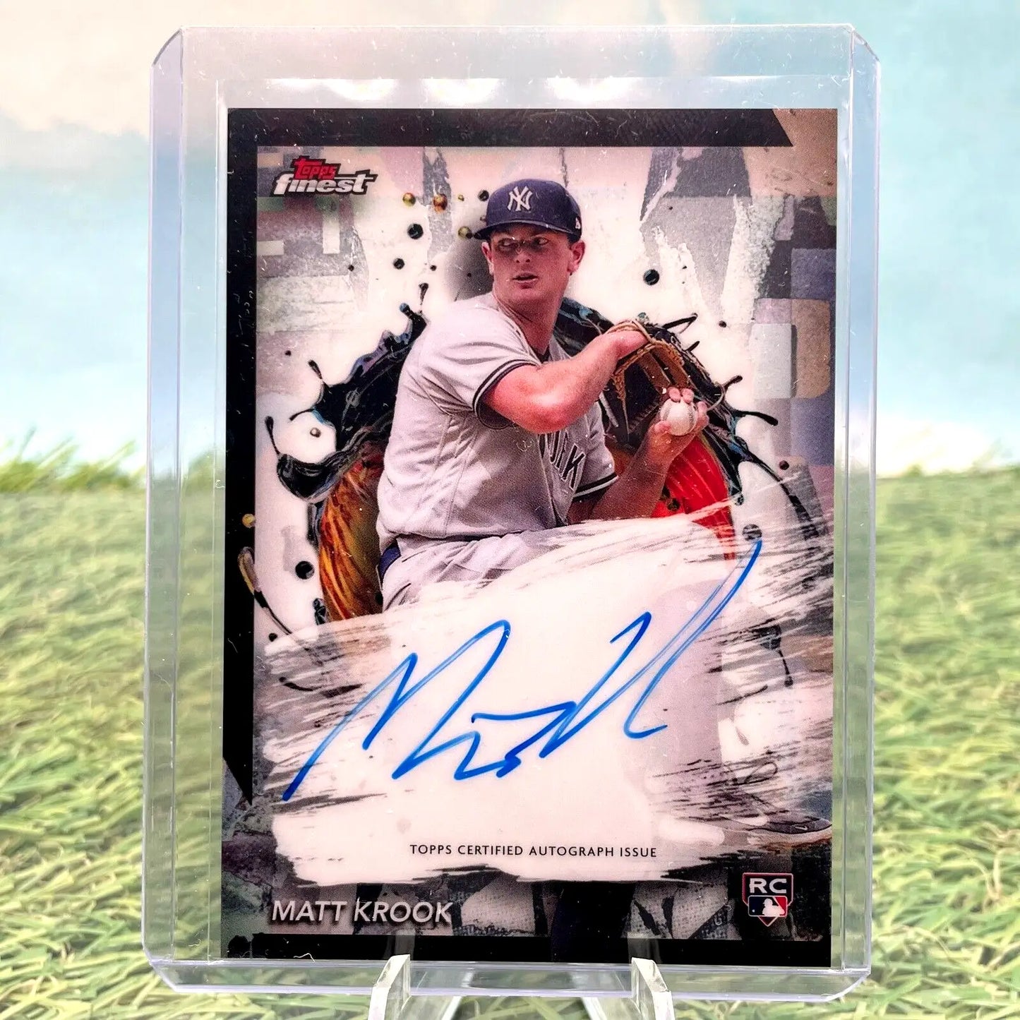 Matt Krook autographed baseball card from 2024 Topps Finest Matt Krook Rookie RC Auto