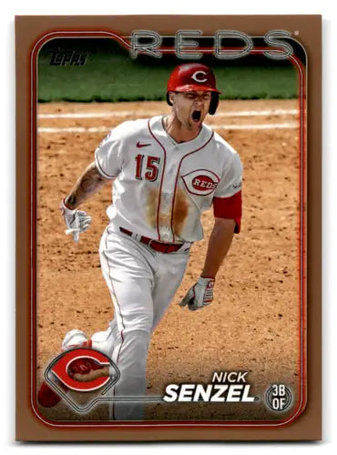 2024 Topps Gold #338 Nick Senzel baseball card with original gloss NM-MT 1574/2024 Reds