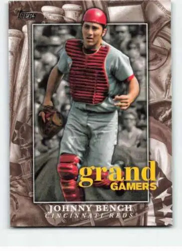 2024 Topps Grand Gamers Johnny Bench baseball card with original gloss NM-MT Reds