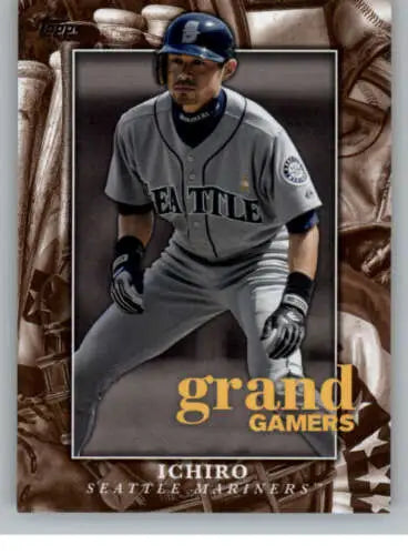 Ichiro baseball card from 2024 Topps Grand Gamers showcasing original gloss quality