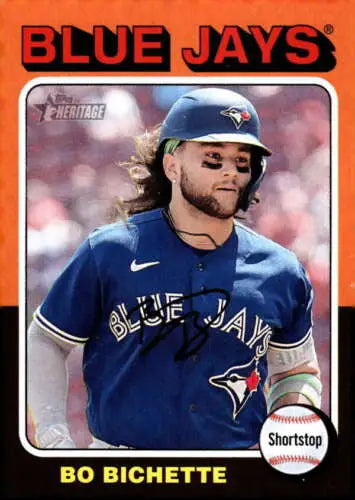 Bo Bichette 2024 Topps Heritage baseball card NM-MT for Blue Jays collectors