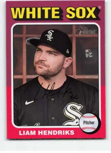 Liam Hendriks 2024 Topps Heritage #351 baseball card with original gloss White Sox