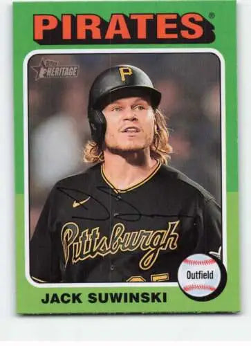 Jack Suwinski baseball card from 2024 Topps Heritage with original gloss features