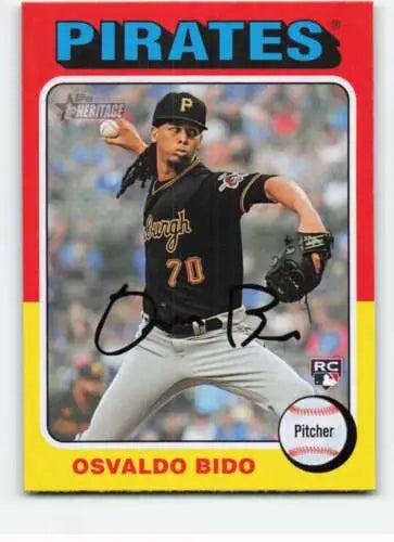 2024 Topps Heritage Osvaldo Bido NM-MT RC Rookie baseball card with original gloss