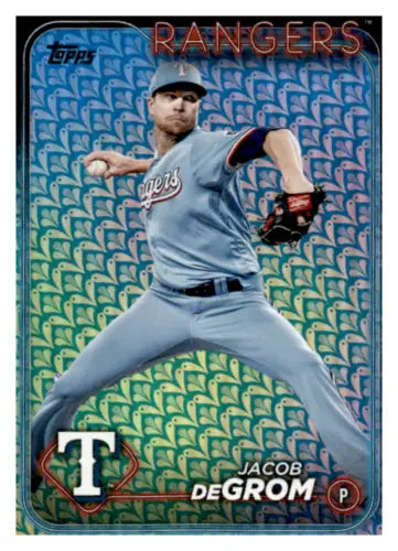 2024 Topps Holiday #171 Jacob deGrom NM-MT baseball card with original gloss finish