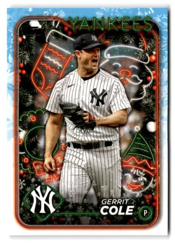 2024 Topps Holiday H12 Gerrit Cole baseball card with original gloss for Yankees fans