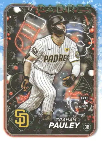 2024 Topps Holiday H15 Graham Pauley NM-MT RC Rookie Baseball Card original gloss