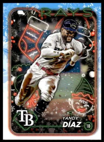 2024 Topps Holiday H17 Yandy Díaz baseball card with original gloss finish