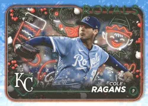 2024 Topps Holiday H20 Cole Ragans baseball card featuring original gloss design