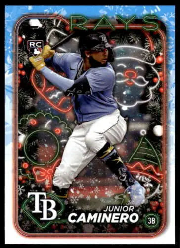 2024 Topps Holiday H25 Junior Caminero NM-MT RC Rookie Baseball Card with original gloss