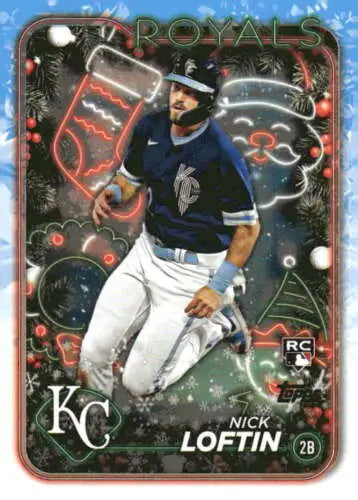 2024 Topps Holiday H30 Nick Loftin baseball card featuring original gloss finish