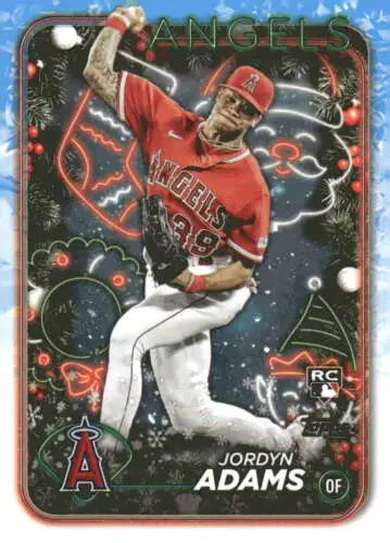 2024 Topps Holiday H31 Jordyn Adams NM-MT RC baseball card with original gloss finish