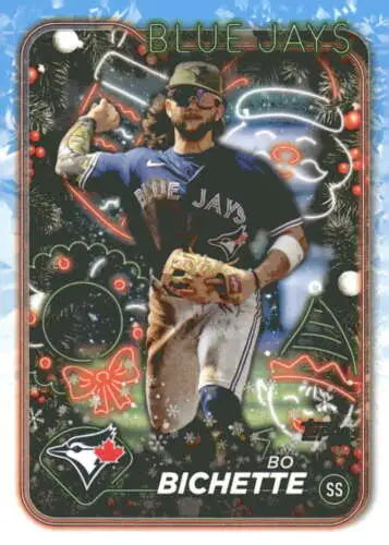 2024 Topps Holiday H33 Bo Bichette baseball card with original gloss for Blue Jays fans