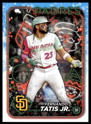 2024 Topps Holiday H44 Fernando Tatis Jr. baseball card with original gloss, Padres design