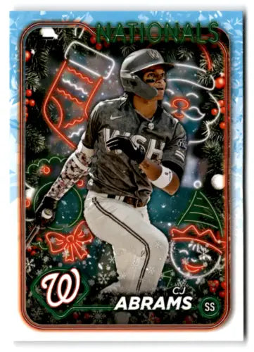 2024 Topps Holiday H47 CJ Abrams baseball card with original gloss NM-MT Nationals