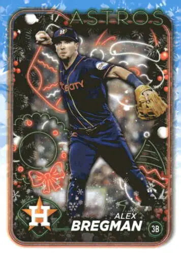 2024 Topps Holiday H49 Alex Bregman baseball card with original gloss Astros design