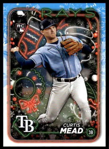 2024 Topps Holiday H53 Curtis Mead NM-MT RC Rookie baseball card with original gloss