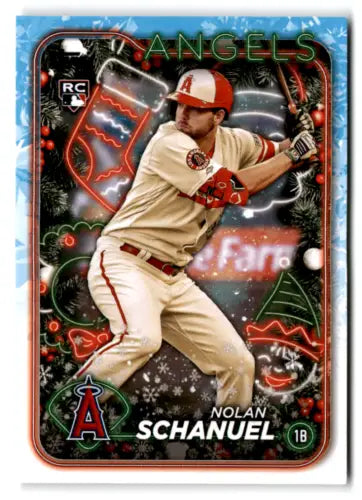 2024 Topps Holiday H59 Nolan Schanuel NM-MT RC Rookie Baseball Card with original gloss