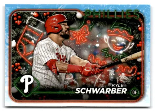 2024 Topps Holiday H65 Kyle Schwarber baseball card with original gloss, NM-MT condition