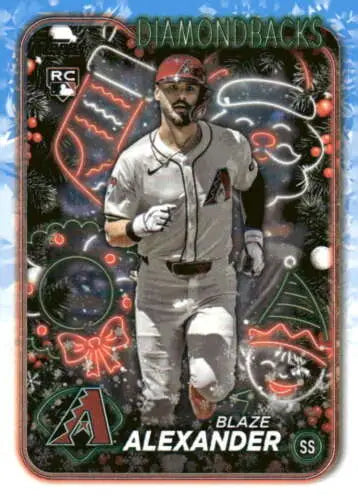 Blaze Alexander 2024 Topps Holiday #H69 baseball card with original gloss in NM-MT condition