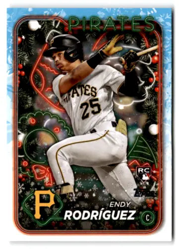 2024 Topps Holiday Endy Rodriguez NM-MT RC Rookie Baseball Card with original gloss