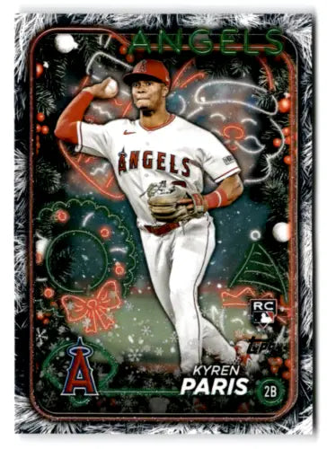 Kyren Paris baseball card from 2024 Topps Holiday Holiday Tree original gloss NM-MT RC