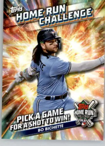 Bo Bichette baseball card 2024 Topps Home Run Challenge with original gloss finish