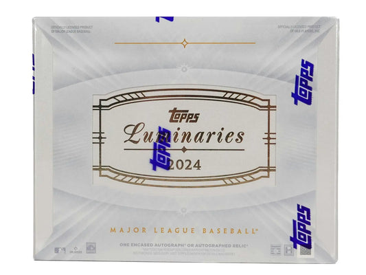 2024 Topps Luminaries Baseball Hobby Box showcasing Home Run Kings design in gold and brown