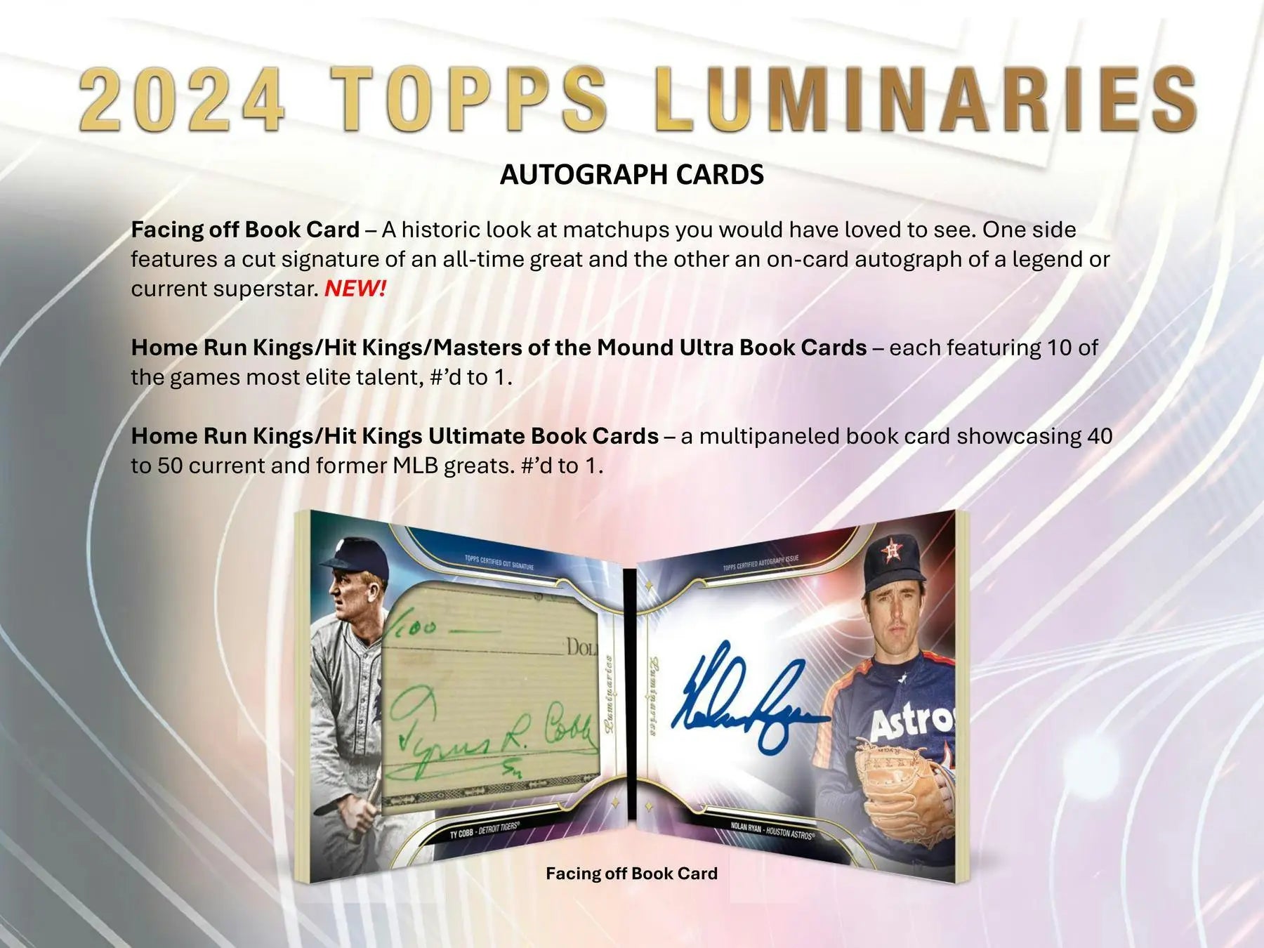 2024 Topps Luminaries Baseball Hobby Box featuring Home Run Kings autographed cards