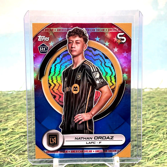 Nathan Ordaz soccer card from 2024 Topps MLS Superstars Molten Rare edition