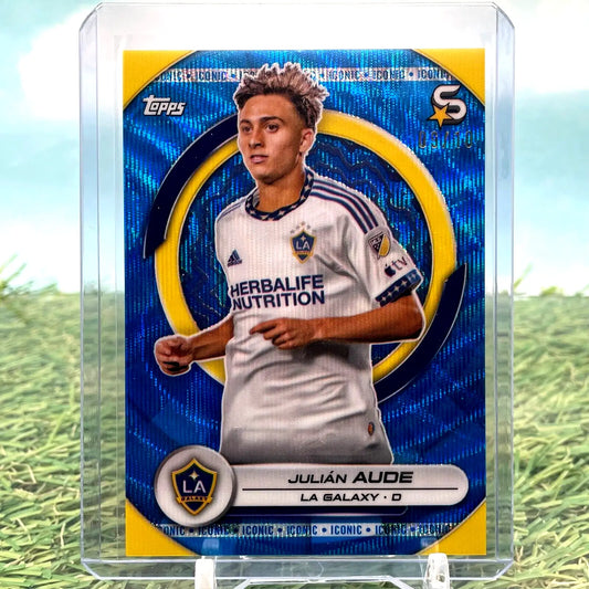 Julian Aude 2024 Topps MLS Superstars Iconic Blue Wave Chrome Refractor card