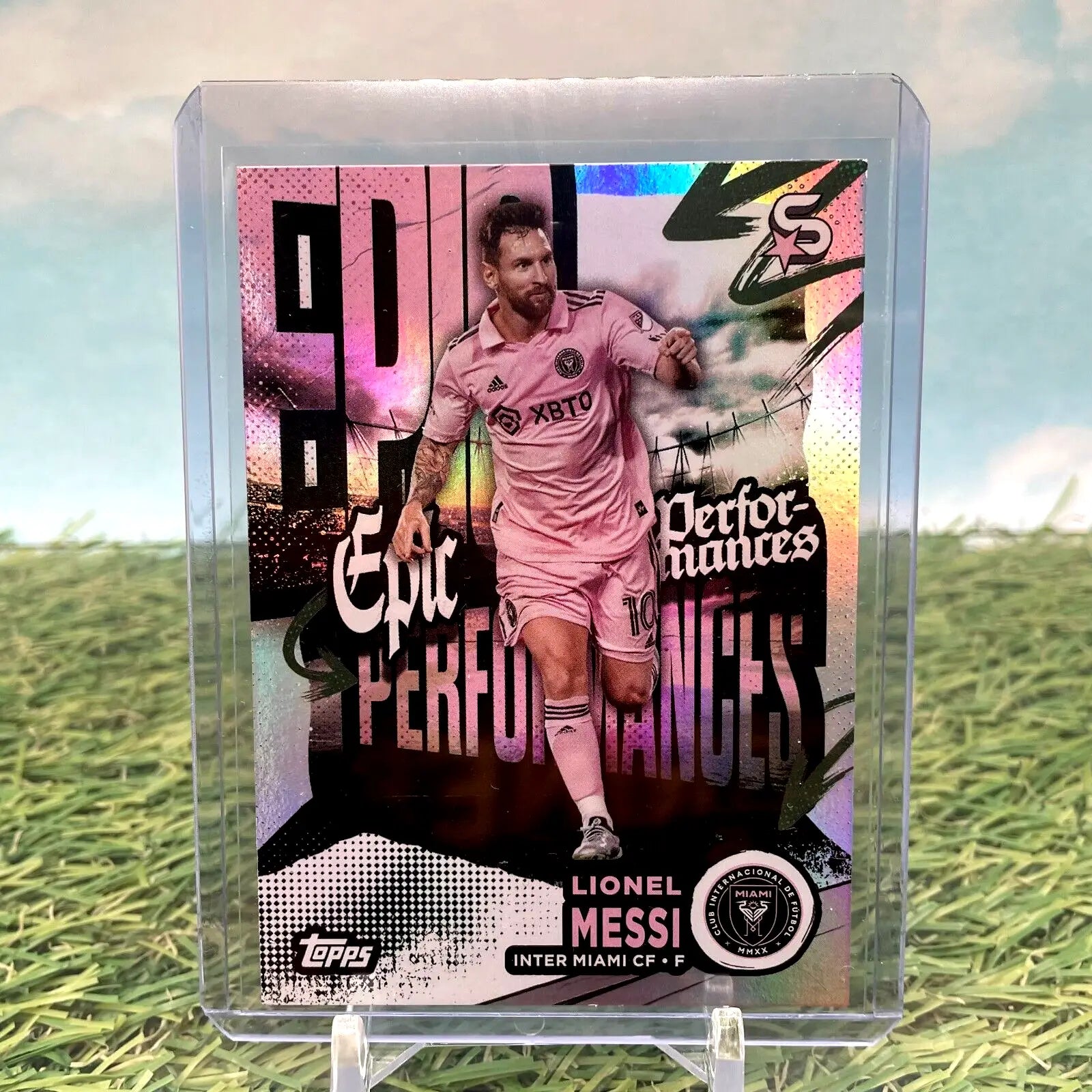 Lionel Messi trading card from 2024 Topps MLS Superstars Epic Performances EP-10