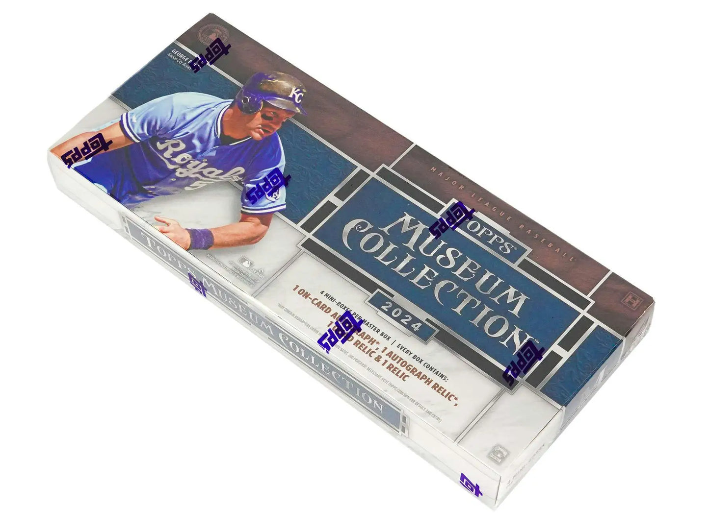 Sealed box of 2004 Fleer Platinum baseball cards featuring relic card and blue foil in Museum Collection