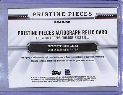 Scott Rolen Cincinnati Reds Topps Pristine Pieces Gold Autograph Relic Card 2024