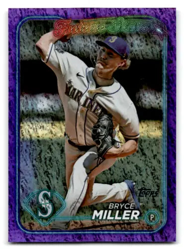 Bryce Miller baseball card 2024 Topps Purple Foil original gloss Mariners NM-MT 260/799