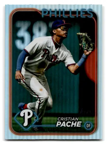 Topps Rainbow Foil #456 Cristian Pache baseball card with original gloss, NM-MT condition