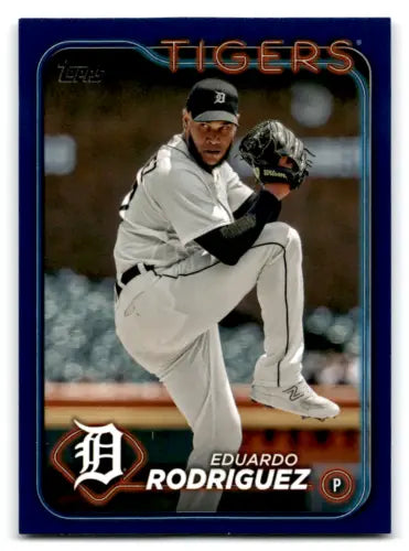 Baseball card of Eduardo Rodriguez from 2024 Topps Royal Blue collection