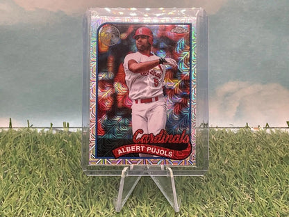 Albert Pujols Silver Pack Chrome Mojo Trading Card from 2024 Topps Series 1