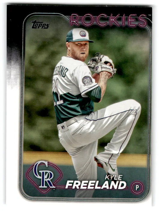 Kyle Freeland baseball card from 2024 Topps Series 1 is an original gloss collectible