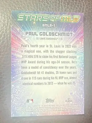 Paul Goldschmidt trading card from 2024 Topps Series 1 STARS OF MLB set