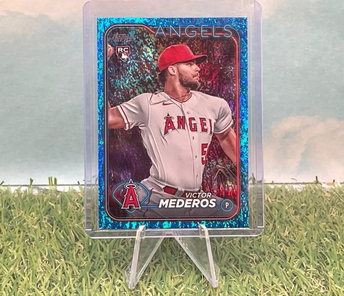 Victor Mederos 2024 Topps Series 1 RC #270 Blue Foil baseball card 359/999 Angels