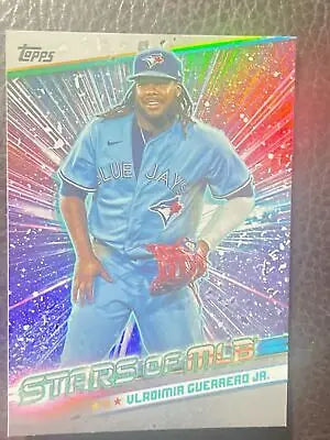 Vladimir Guerrero Jr. baseball card from 2024 Topps Series 1 trading cards collection