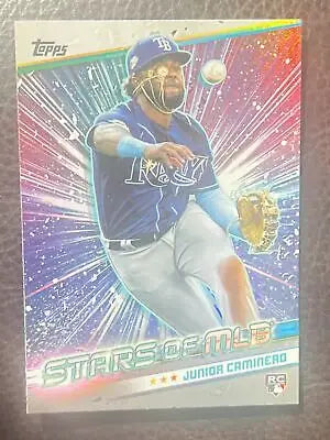 Junior Caminero Topps Series 2 trading card from the STARS OF MLB collection