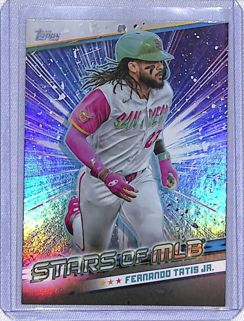 Holographic Topps Series One Stars of MLB card featuring Fernando Tatis Jr., Padres