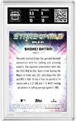 Graded 2024 Topps Shohei Ohtani #SMLB-21 Stars of MLB Baseball Card AC 9.5